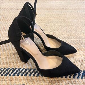 ALDO Black Ankle Strap Heels